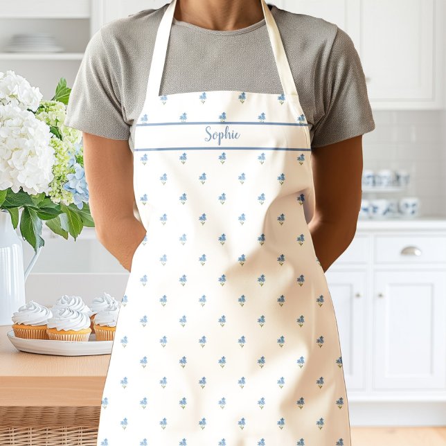 Tabliers Fleuris Ne M'oubliez Pas (Forget Me Nots Floral Apron)