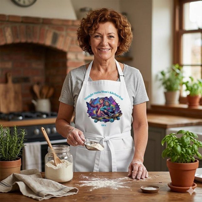 Tabliers Graffiti Maman et Fils - Cadeau avec Nom  (Créateur téléchargé)