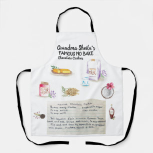 Tabliers illustrés de recettes à l'aquarelle