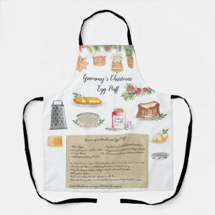Tabliers illustrés de recettes à l'aquarelle