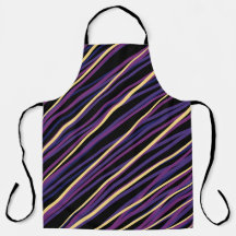 Tabliers modernes à rayures diagonales violettes e