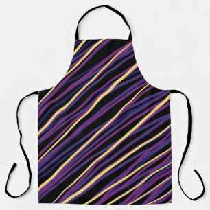 Tabliers modernes à rayures diagonales violettes e