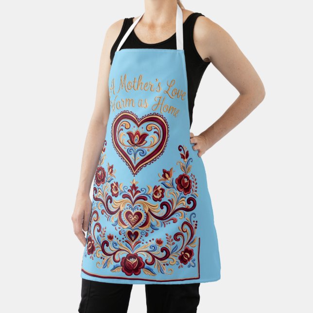 Tabliers nordiques Rosemaling, l'amour d'une mère (Insitu)