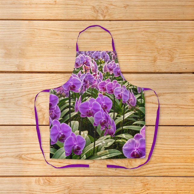 Tabliers Orchidées Violettes (Apron with purple orchids)