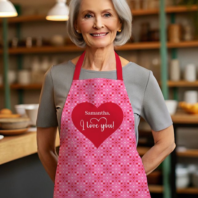Tabliers personnalisés pour la Saint-Valentin Un C (Personalized Valentine Apron A Sweet Love Gift)