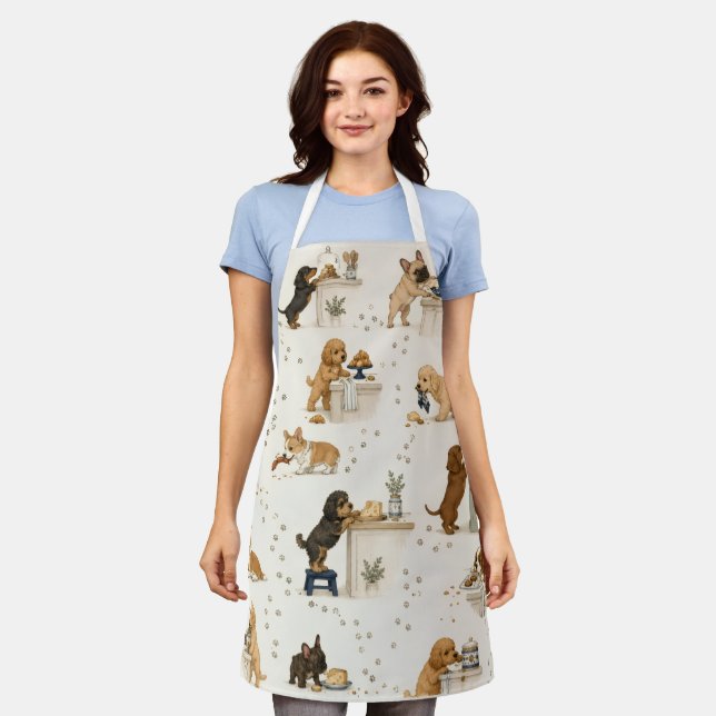 Tabliers pour amateur de chiens mignons – Motif de (Porté)