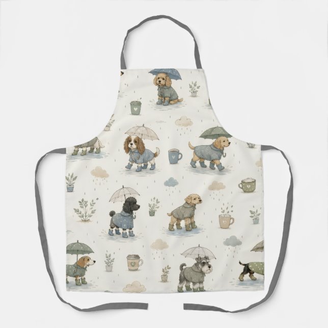 Tabliers pour amoureux de chiens mignons – Motif d (Recto)