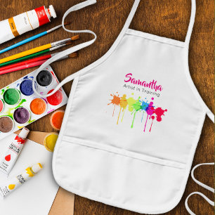 Tabliers pour enfants en formation artistique Rose