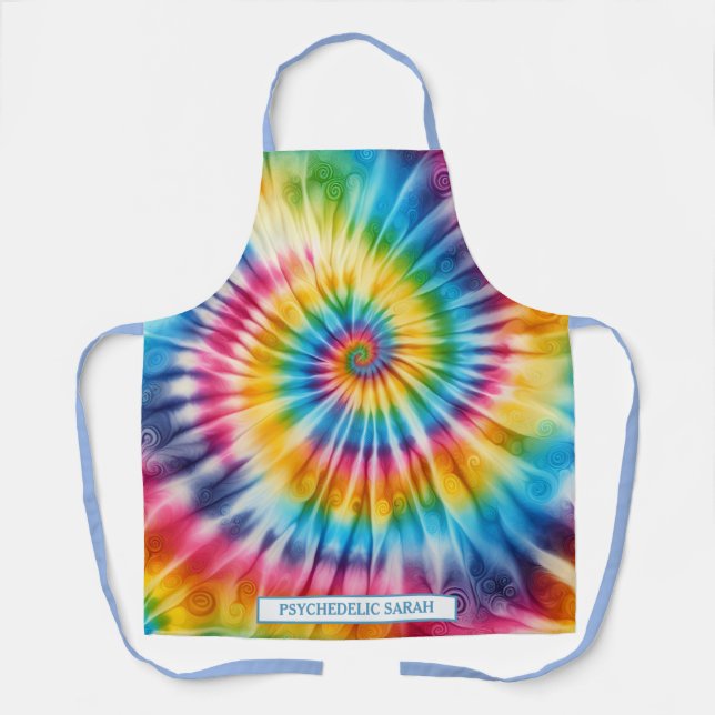 Tabliers Psychedéliques Tie-Dye Arc-en-Ciel (Recto)