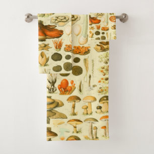 Tabouret de toilette Vintage de champignons Illust