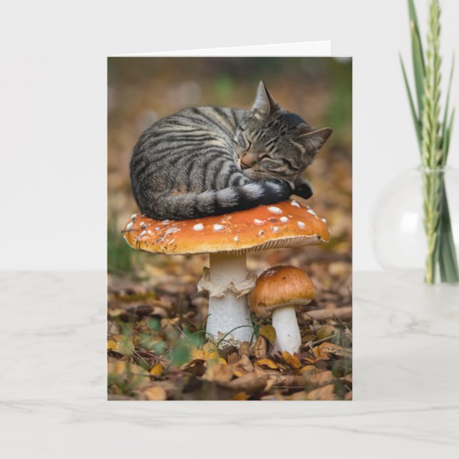 Tabouret Tabby Carte de voeux pliée (Devant)