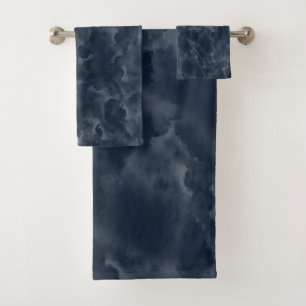 Tache Aquarelle Abstraite Bleu Marine Élégante Chi