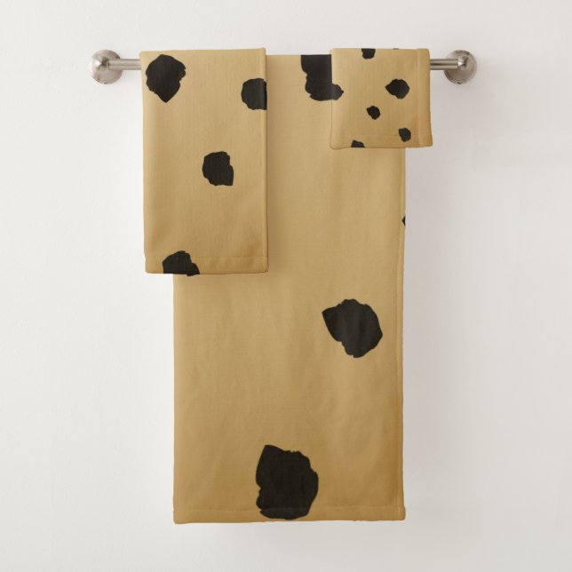 Tache noire moderne Brun doré Beige doré (En situation)