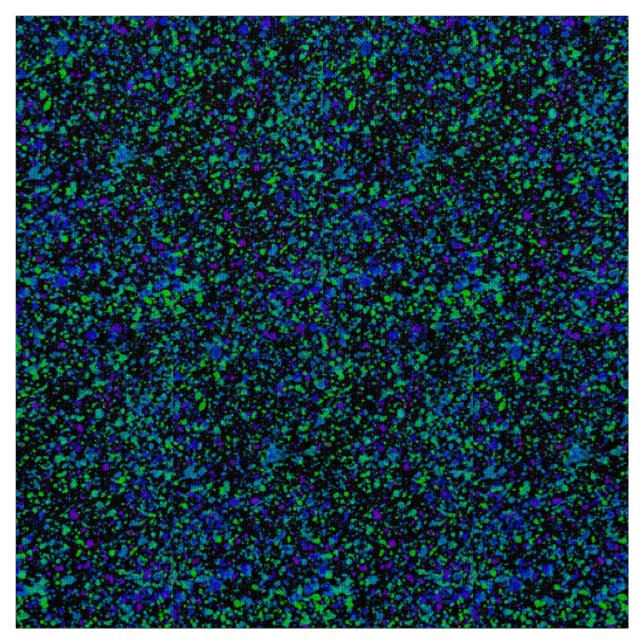 Taches bleues - Tissu de lin naturel (Échantillon)