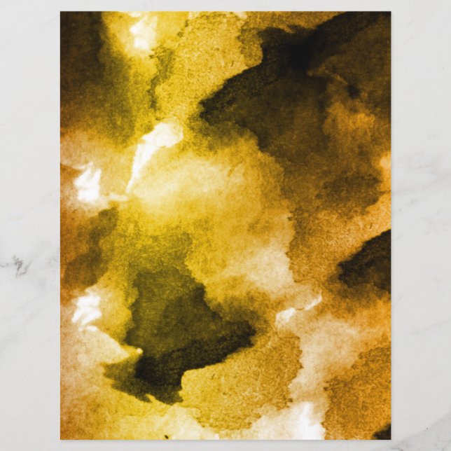Taches d'aquarelle jaune scrapbook pastel doux  (Devant)