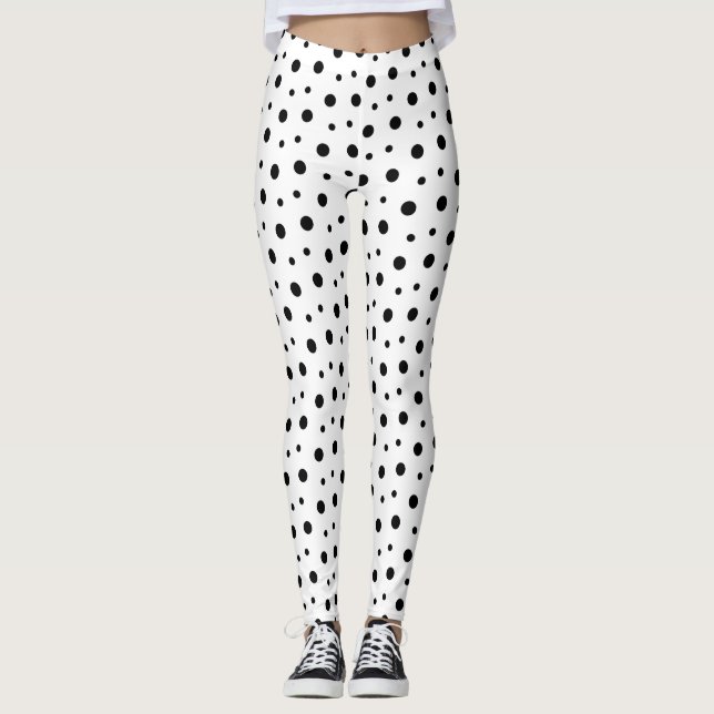 Taches de dalmatien en collant noir et blanc (Devant)