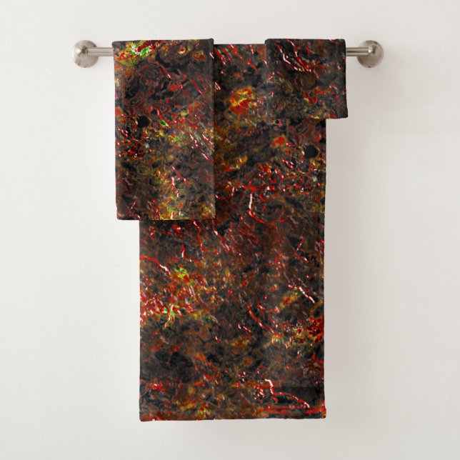 Taches massives et brun verni sur un vert menthe (En situation)