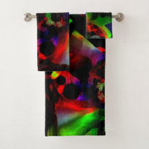 Taches vert gras et rouge avec parties foncées