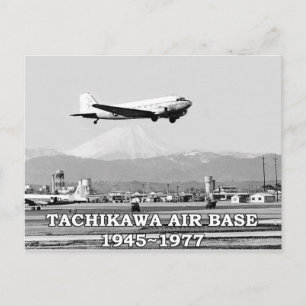 tachikawa air base japan 1945-1977 carte postale