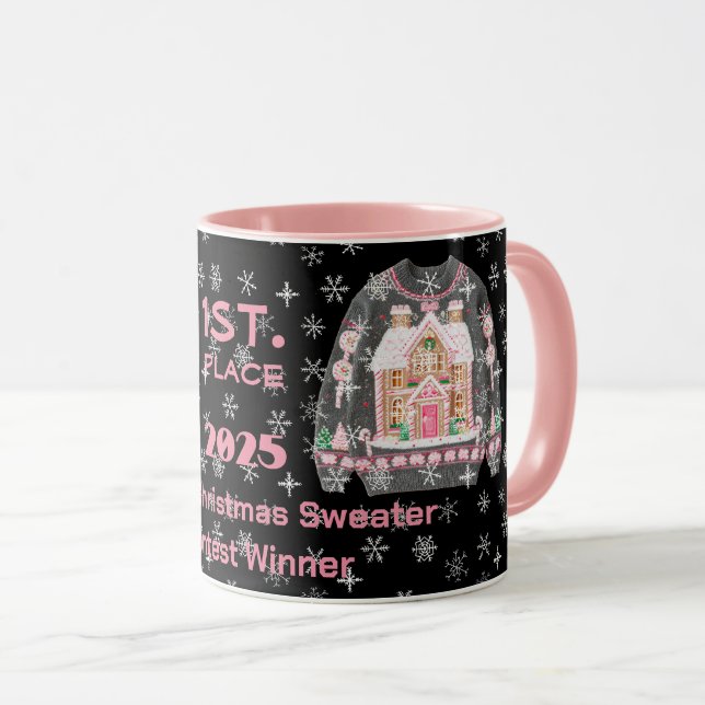 Tacky Christmas Sweater Contest Winner Mug (Devant droit)