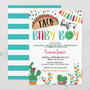 Taco à propos d'un bébé garçon Shower Invitation