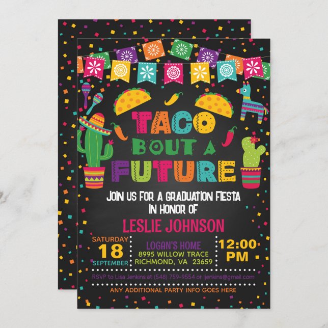 Taco à propos d'une future invitation - Blk (Devant / Derrière)