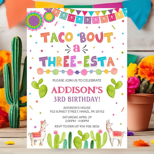 Taco à propos d'une invitation d'anniversaire de t (Créateur téléchargé)
