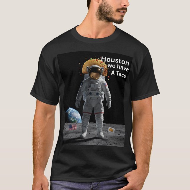 Taco Astronaut dans l'espace T-shirt drôle (Devant)