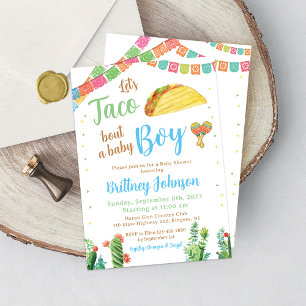Taco Baby shower Invitation garçon Fiesta mexicain