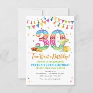 Taco Bout, 30e anniversaire Fiesta Invitation