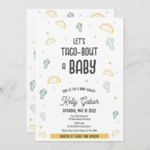 Taco-Bout a Baby, Baby shower de Fiesta Invitation