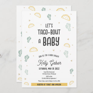 Taco-Bout a Baby, Baby shower de Fiesta Invitation