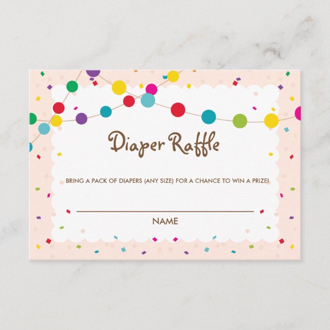 Taco Bout a Baby Diaper Carte Raffle (Devant)