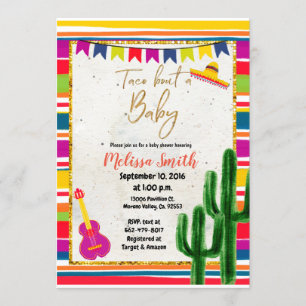 Taco 'Bout A Baby Fiesta Baby shower Invitation
