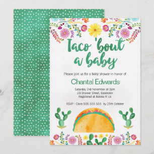 Taco 'Bout A Baby Fiesta Baby shower Invitation