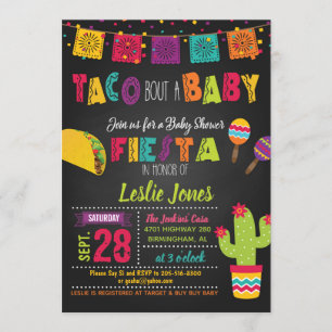 Taco Bout a Baby Fiesta Baby shower Invitation
