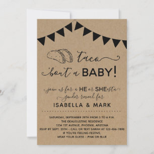 Taco 'Bout a Baby Gender Reveal Party Invitation