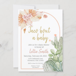 Taco 'Bout a Baby, Invitation Baby shower Fiesta, 