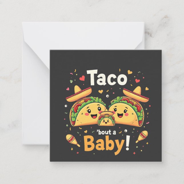 Taco Bout a Baby Pregnancy Faire-part (Devant)
