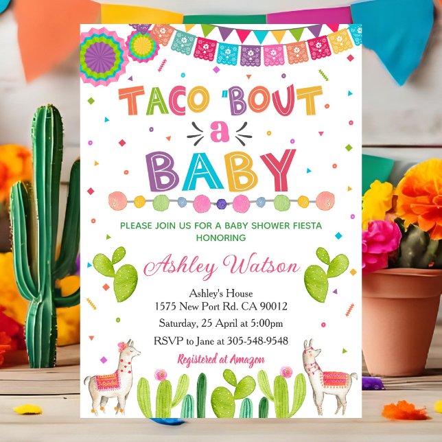 Taco 'Bout a Baby Shower Invitation Fiesta Invite (Créateur téléchargé)