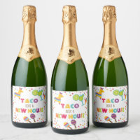 Taco Bout a New House Sparkling Vin Étiquette - Bl