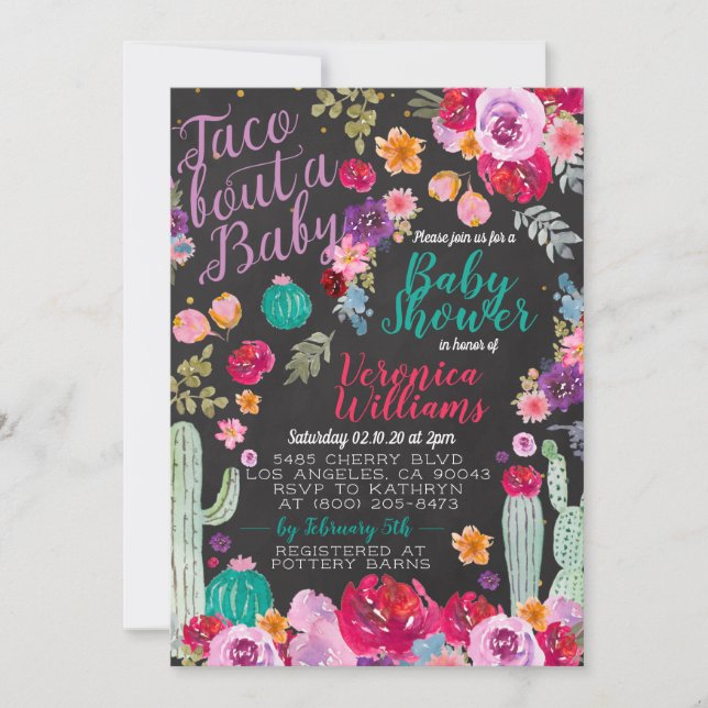 Taco Bout Amour Baby shower Invitation (Devant)