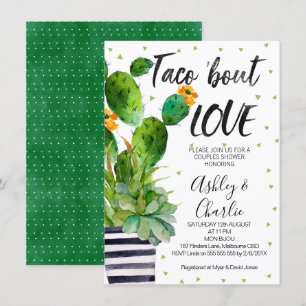 Taco Bout Amour Couples Douche Invitation