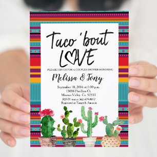 Taco Bout Amour Couples Douche Invitation