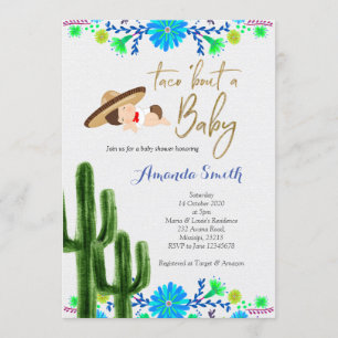 Taco bout bébé Baby shower Cactus carte Invitation