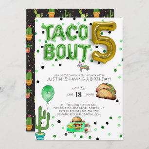 Taco Bout Cinq  5e Invitation d'anniversaire