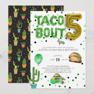 Taco Bout Cinq   Invitation du cinquième anniversa