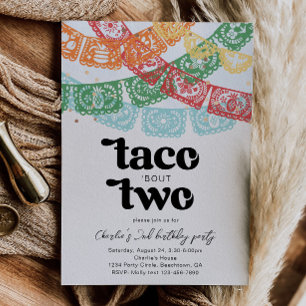 Taco Bout Deux Invitation Anniversaire
