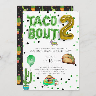Taco Bout deux  Invitation pour le deuxième annive