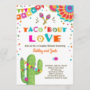 Taco Bout Love Fiesta Couples invitation douche